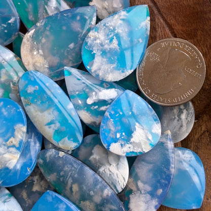 Plum Agate Aurora Doublet - Cabochon - Oval - Teardrop - Round