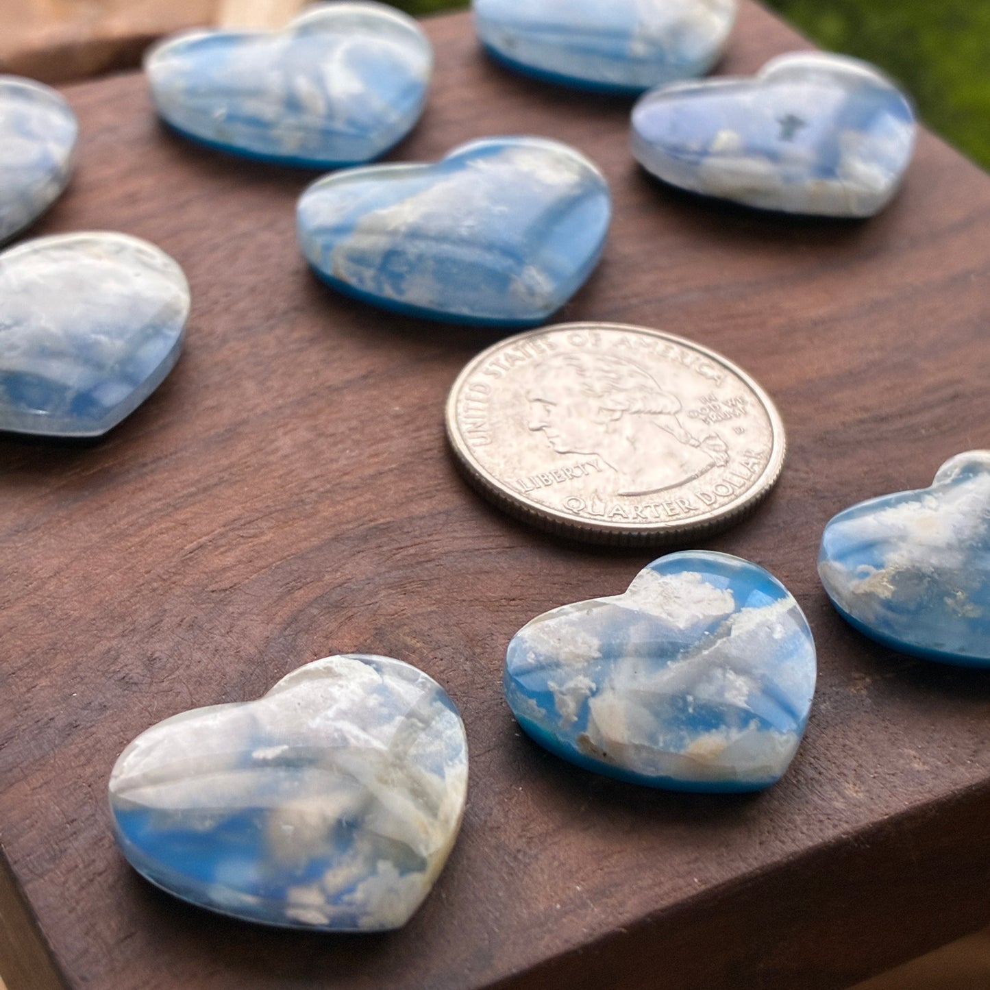 Heart Shape - Plum Agate Aurora Doublet - Cabochon