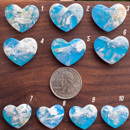 Heart Shape - Plum Agate Aurora Doublet - Cabochon