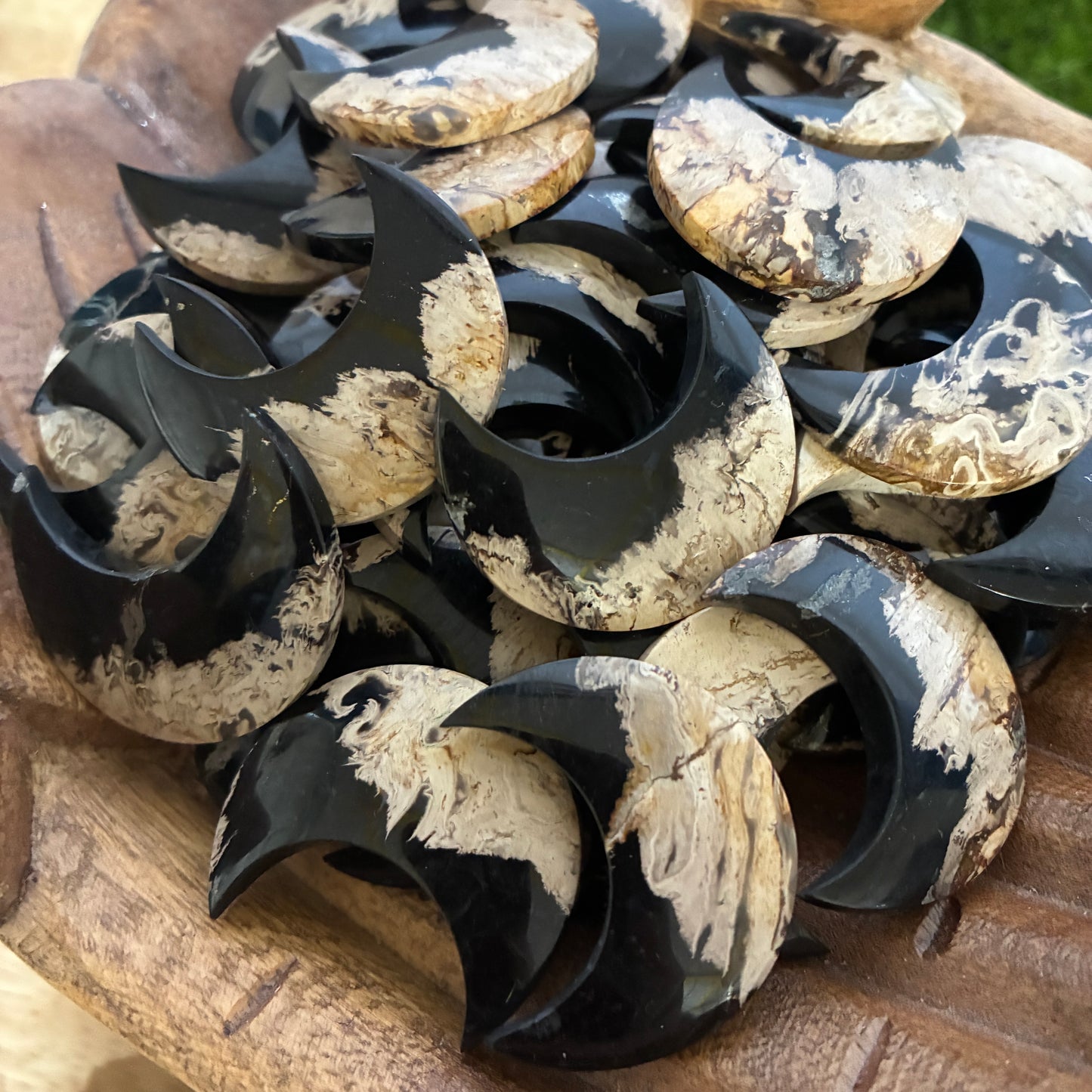 Indonesia Palm Root - Moon - Cabochon