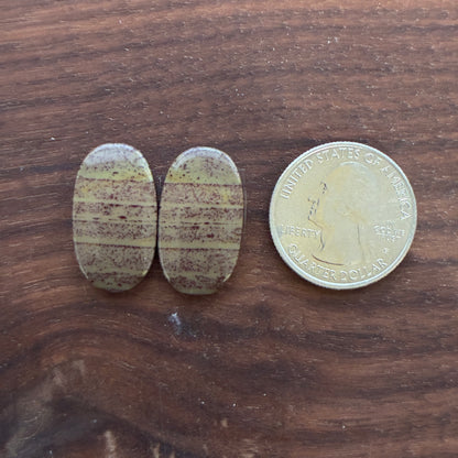 Australian Imperial Jasper - Cabochon Pair - Oval - Teardrop - Round