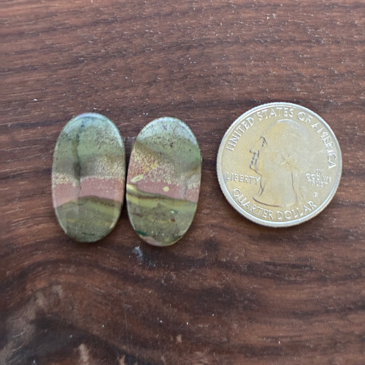 Australian Imperial Jasper - Cabochon Pair - Oval - Teardrop - Round