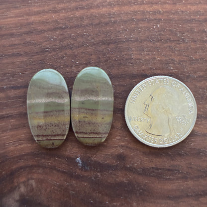 Australian Imperial Jasper - Cabochon Pair - Oval - Teardrop - Round