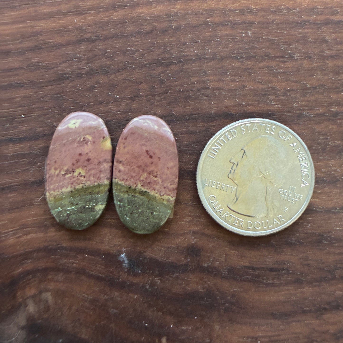 Australian Imperial Jasper - Cabochon Pair - Oval - Teardrop - Round