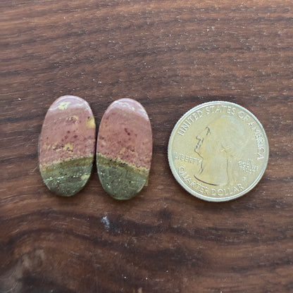 Australian Imperial Jasper - Cabochon Pair - Oval - Teardrop - Round