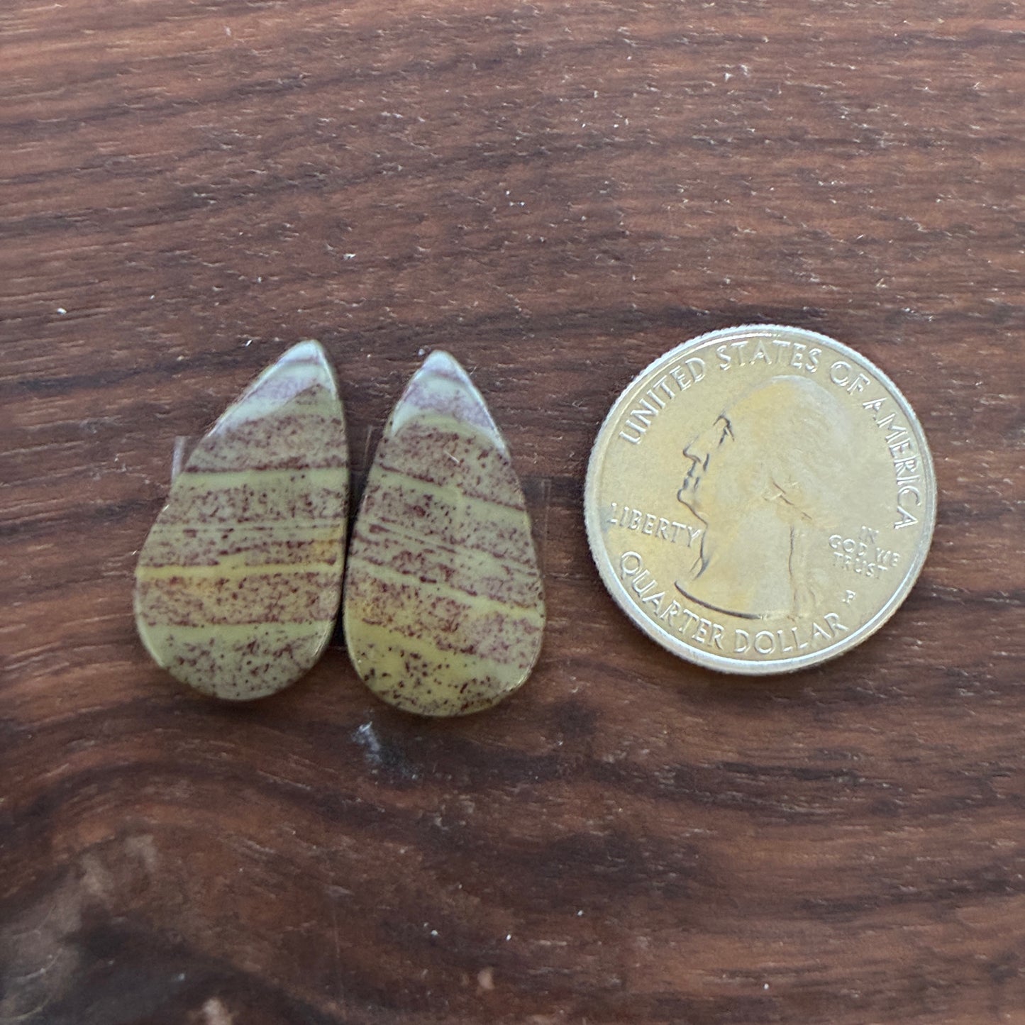 Australian Imperial Jasper - Cabochon Pair - Oval - Teardrop - Round