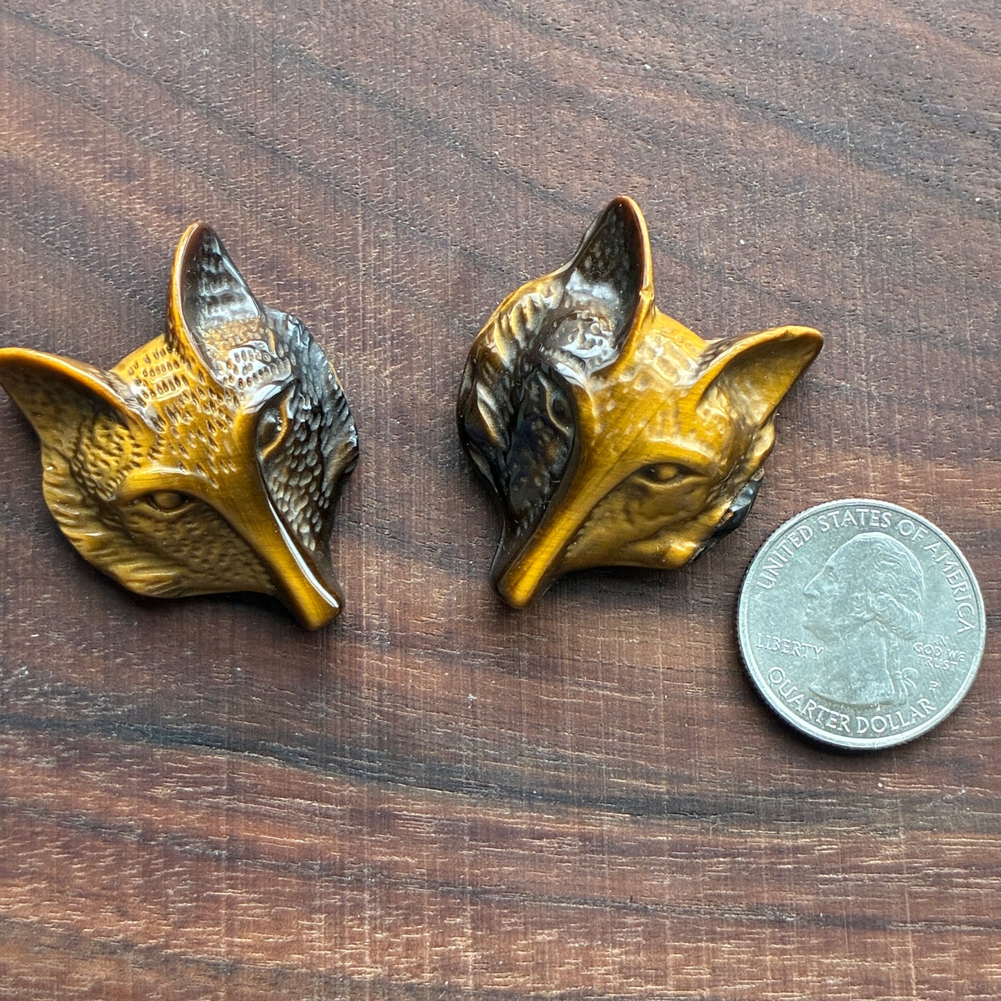 Tiger eye Carving - Flower - Cicada - Fox