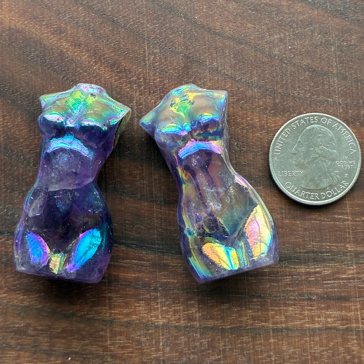 Aura Plated Amethyst - Lady Body Carving