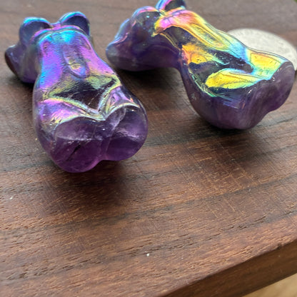 Aura Plated Amethyst - Lady Body Carving