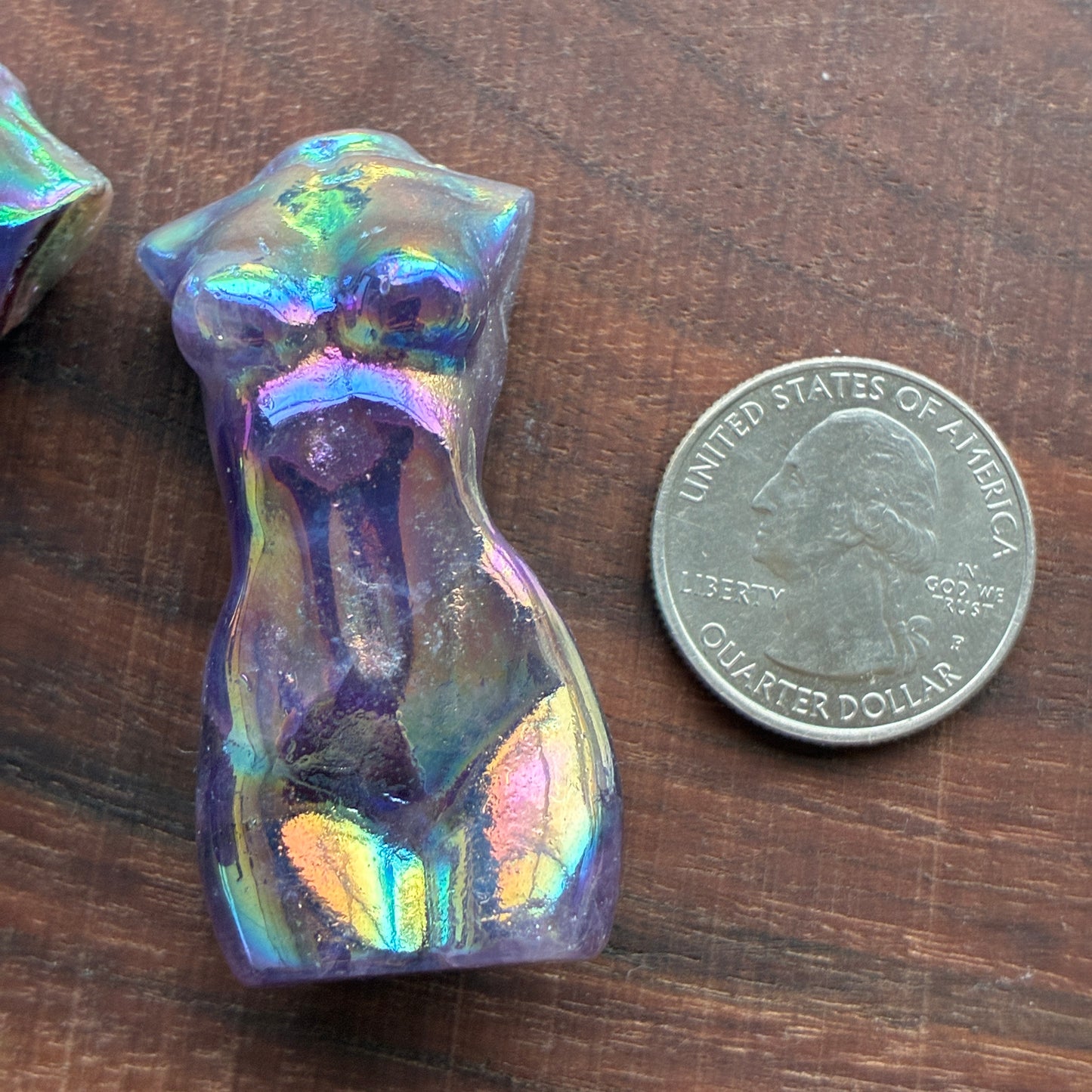 Aura Plated Amethyst - Lady Body Carving