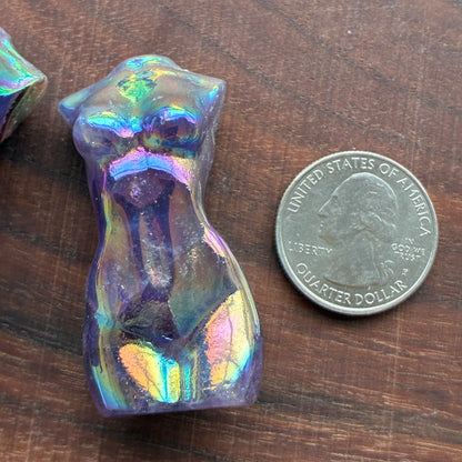 Aura Plated Amethyst - Lady Body Carving