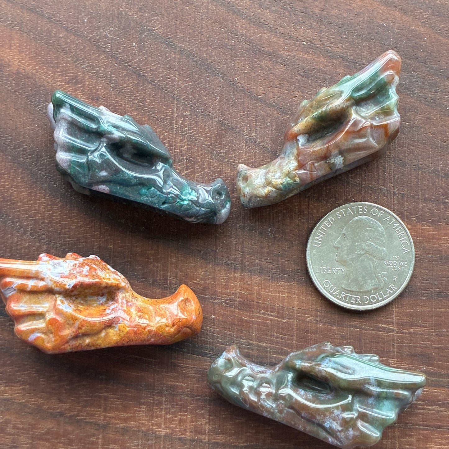Ocean Jasper - Dragon Head Carving