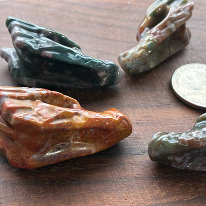 Ocean Jasper - Dragon Head Carving