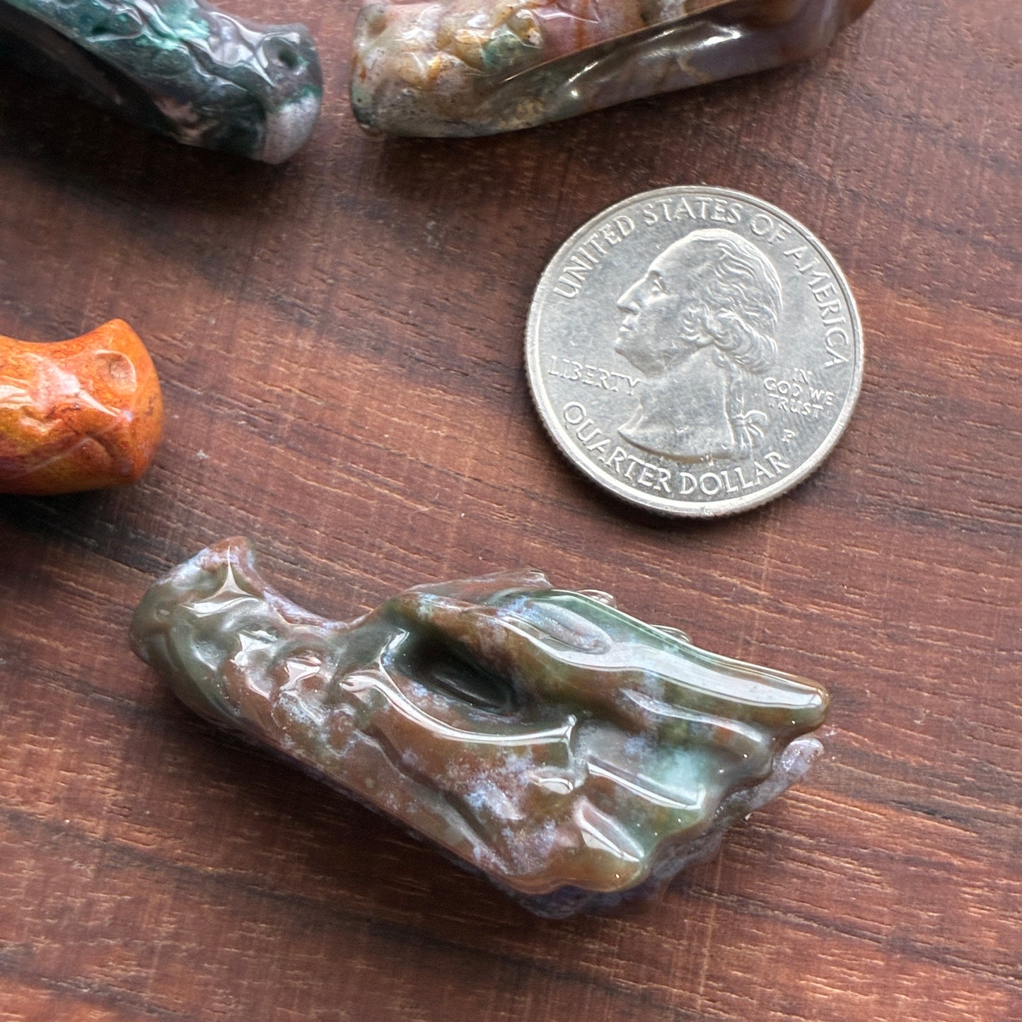 Ocean Jasper - Dragon Head Carving