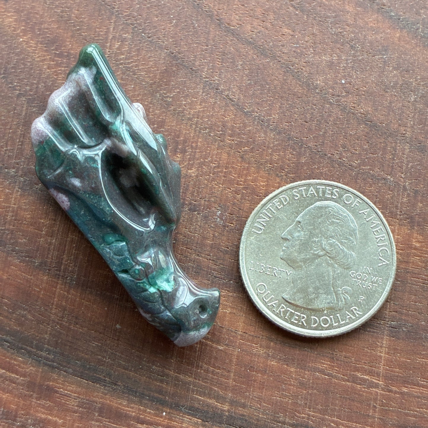 Ocean Jasper - Dragon Head Carving