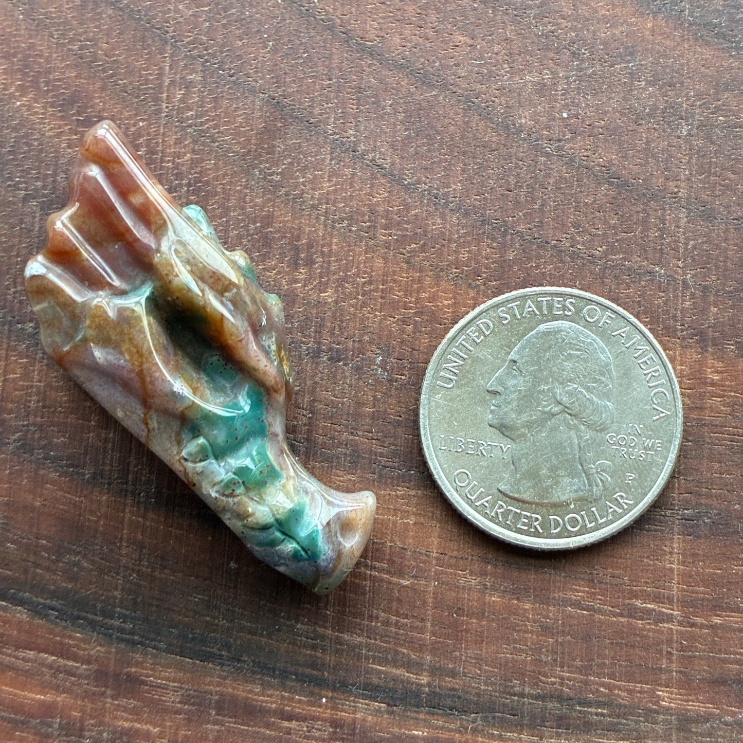 Ocean Jasper - Dragon Head Carving