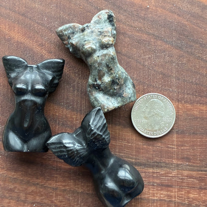 Angel Body Carving - Obsidian - Yooperlite