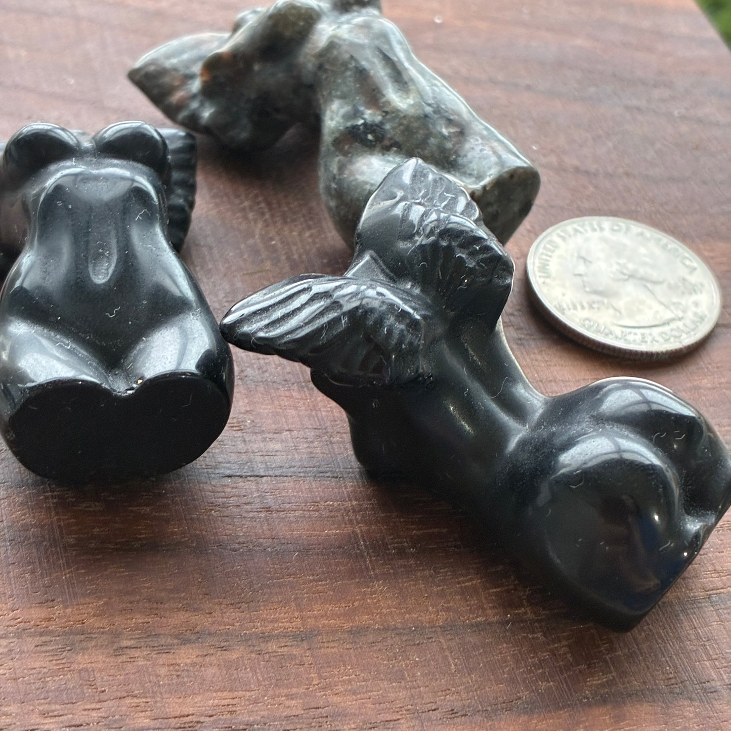 Angel Body Carving - Obsidian - Yooperlite