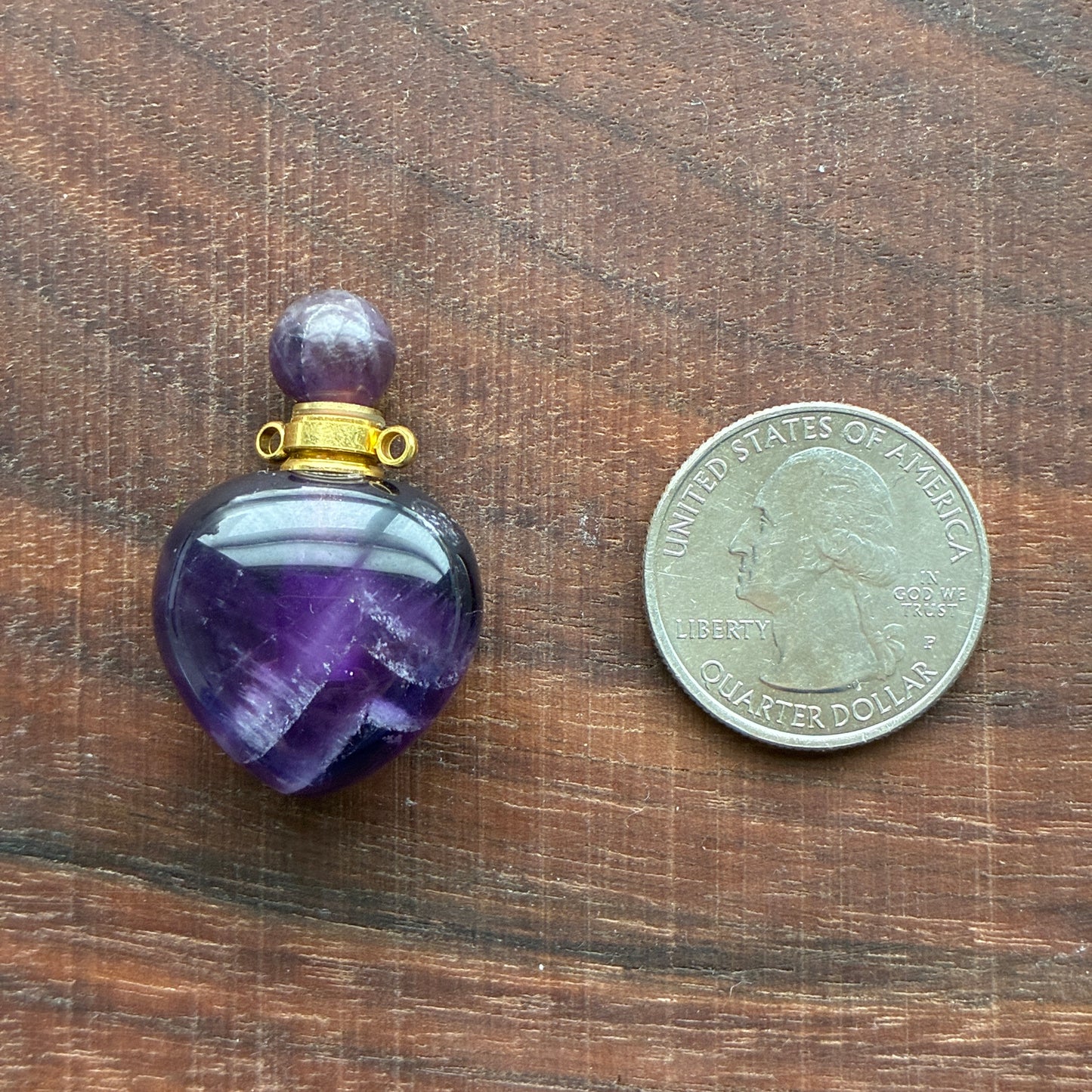 Mini Perfume Bottle - Lapis Lazuli - Clear Quartz - Amethyst - Red Jasper - Flower Agate