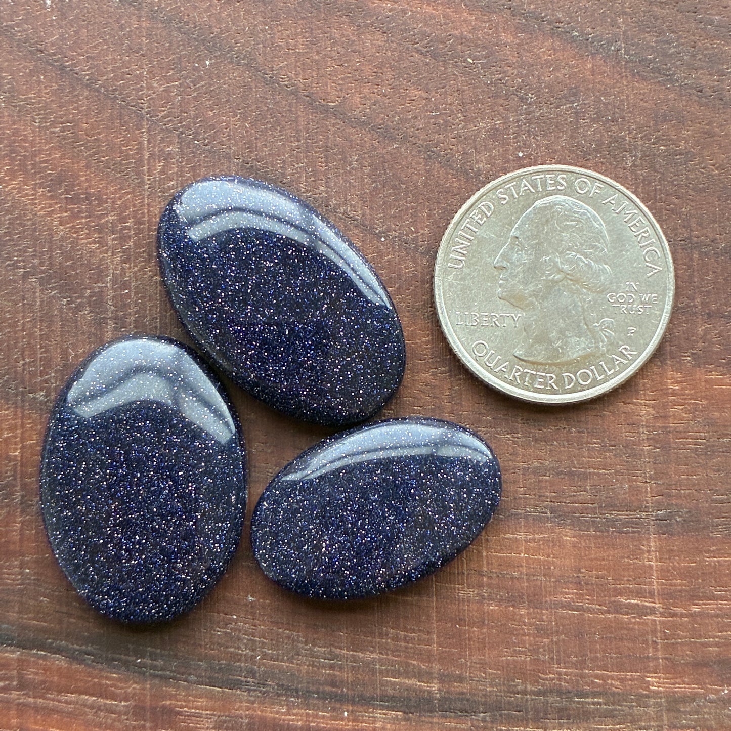 Sandstone Cabochon - Gold - Blue - Green