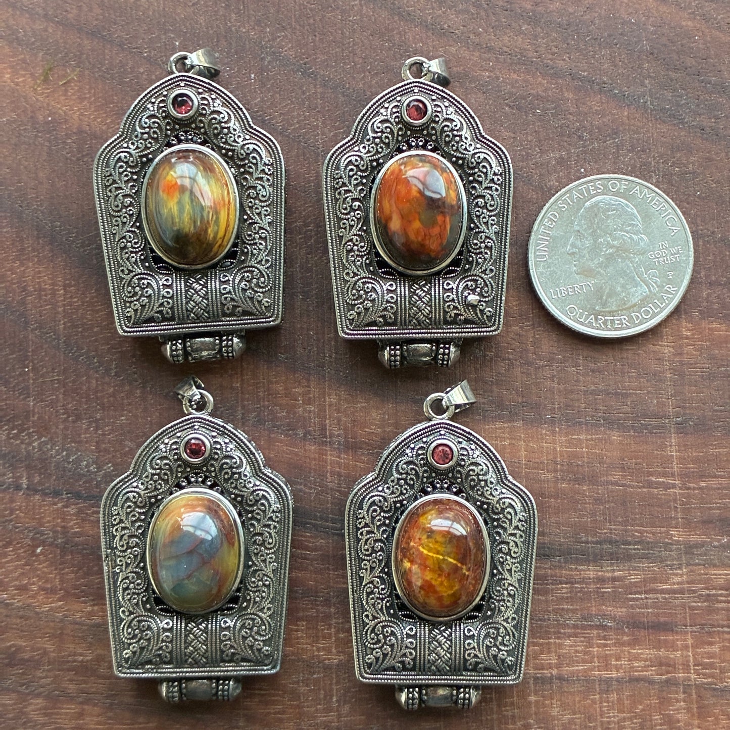 Pietersite Lock Pendant - Copper