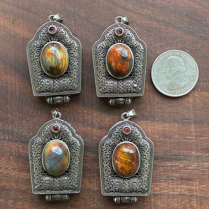 Pietersite Lock Pendant - Copper