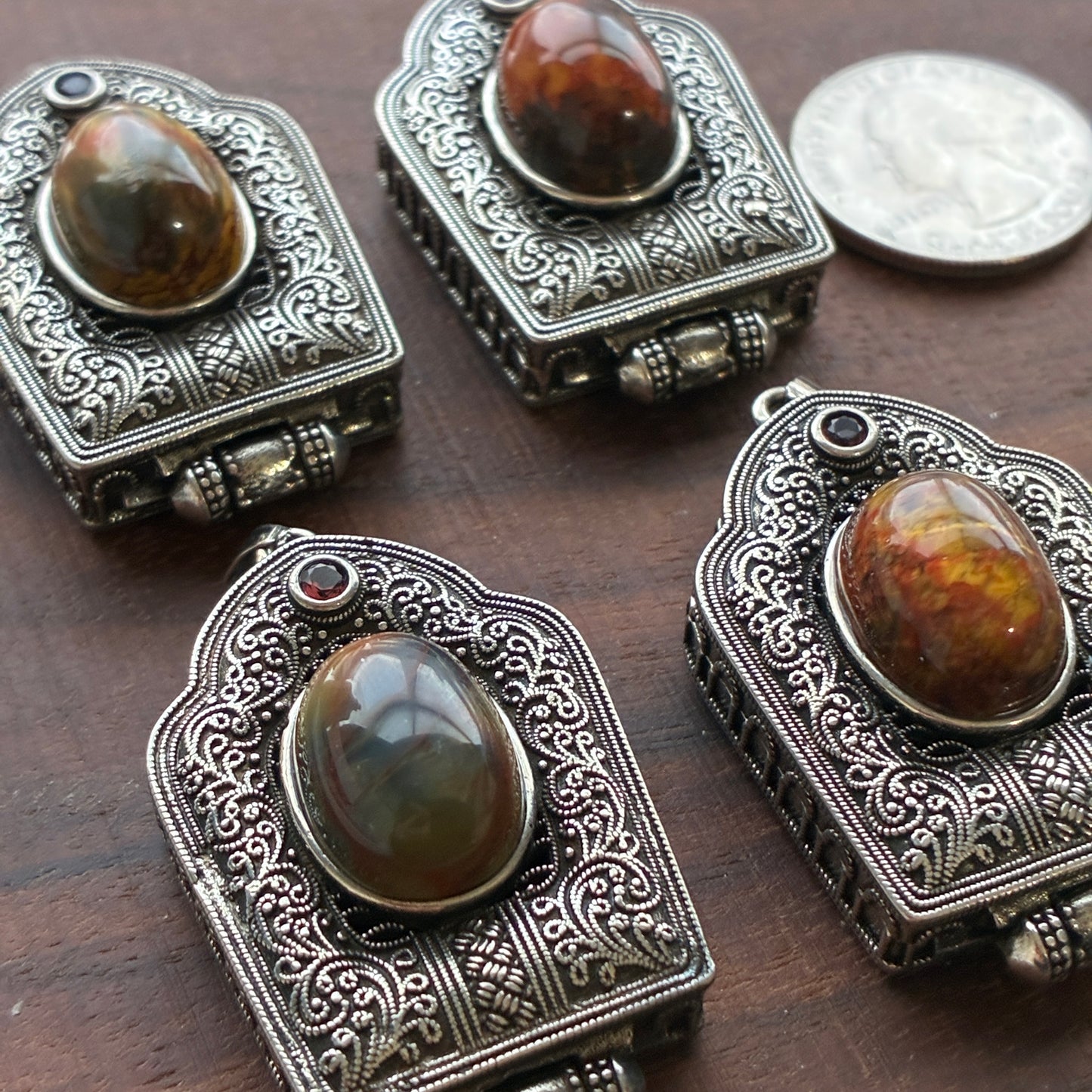 Pietersite Lock Pendant - Copper