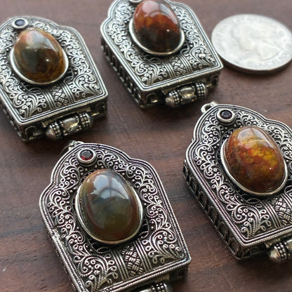 Pietersite Lock Pendant - Copper