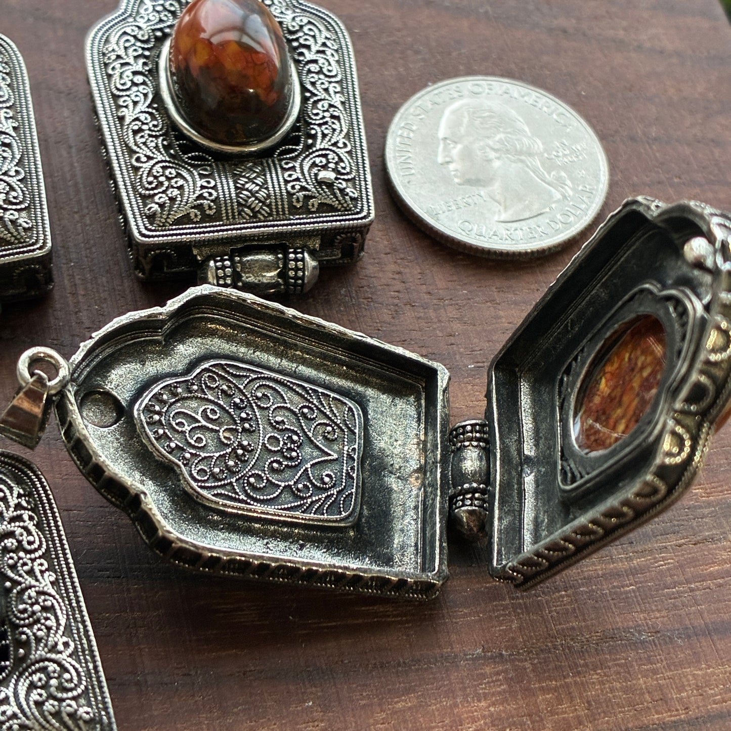 Pietersite Lock Pendant - Copper