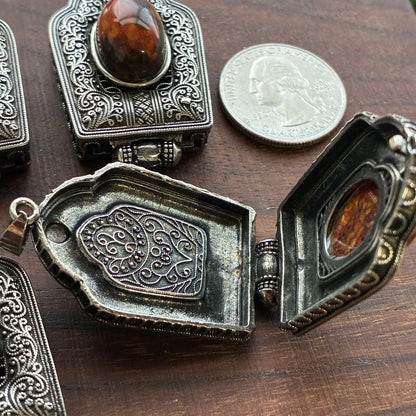 Pietersite Lock Pendant - Copper