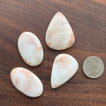 Pink Scolecite - Cabochon - Pendant - Ring - Oval - Teardrop