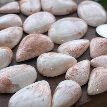 Pink Scolecite - Cabochon - Pendant - Ring - Oval - Teardrop