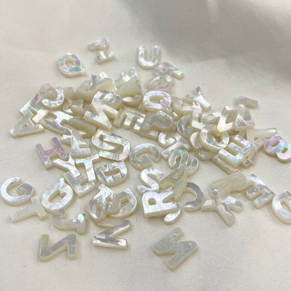* PRE-ORDER* Mother of Pearl -  Alphabet Bead - 10mm