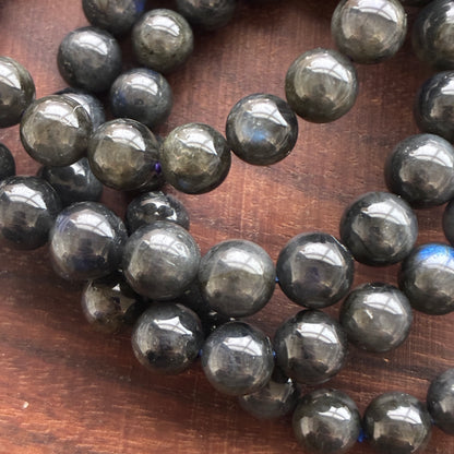 Deep Blue Labradorite 8-9mm Bead Bracelet