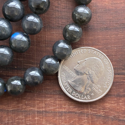 Deep Blue Labradorite 8-9mm Bead Bracelet