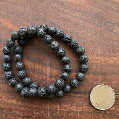Lava Stone 8.5mm Bead Bracelet