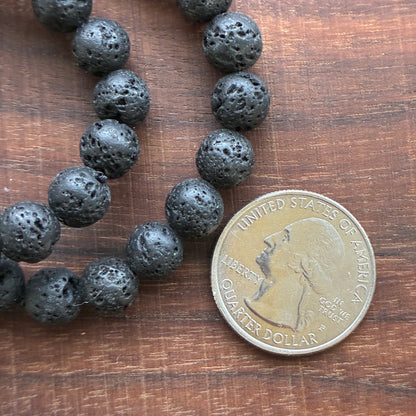 Lava Stone 8.5mm Bead Bracelet