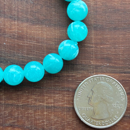 Amazonite 9-10mm Bead Bracelet