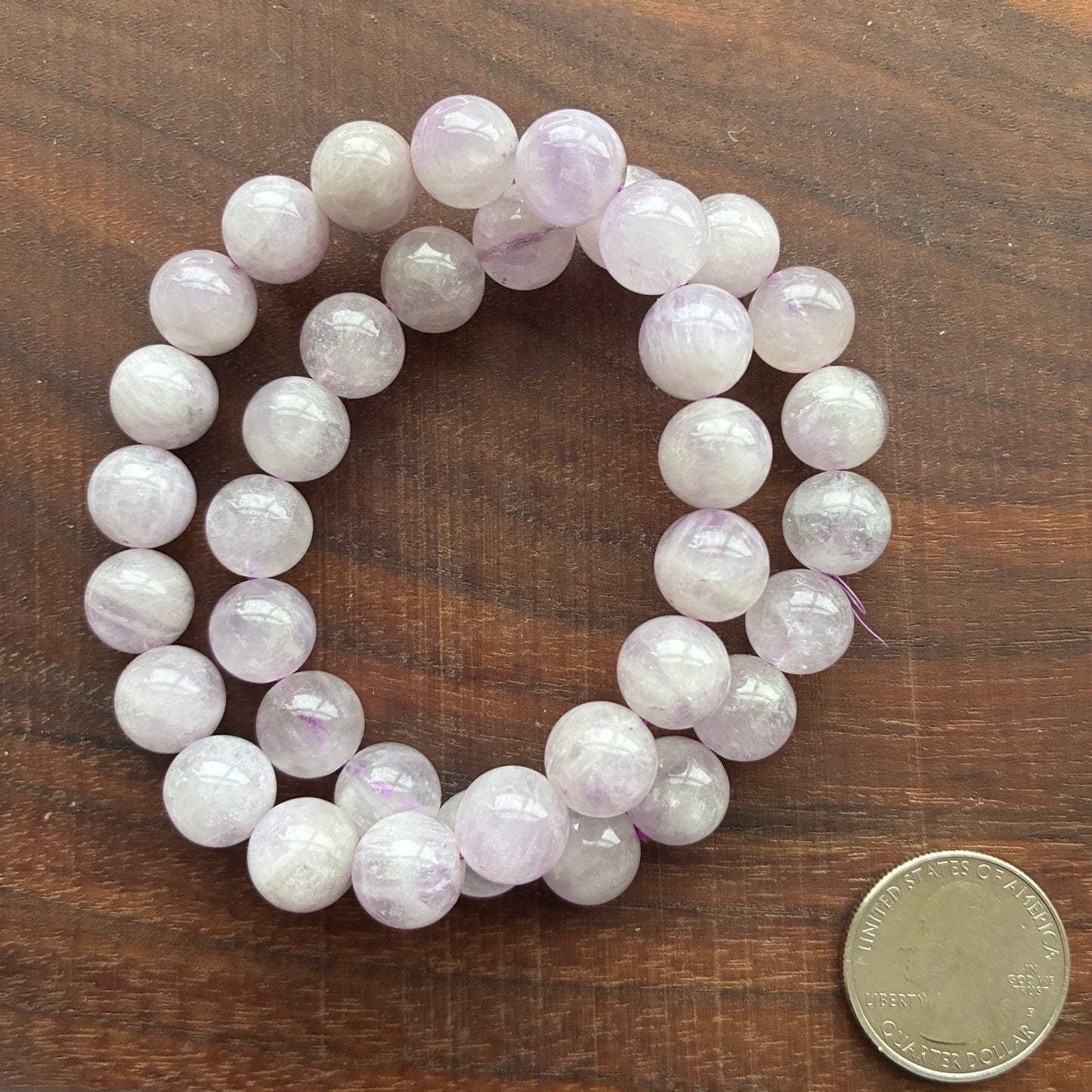 Lavender Amethyst 11mm Bead Bracelet
