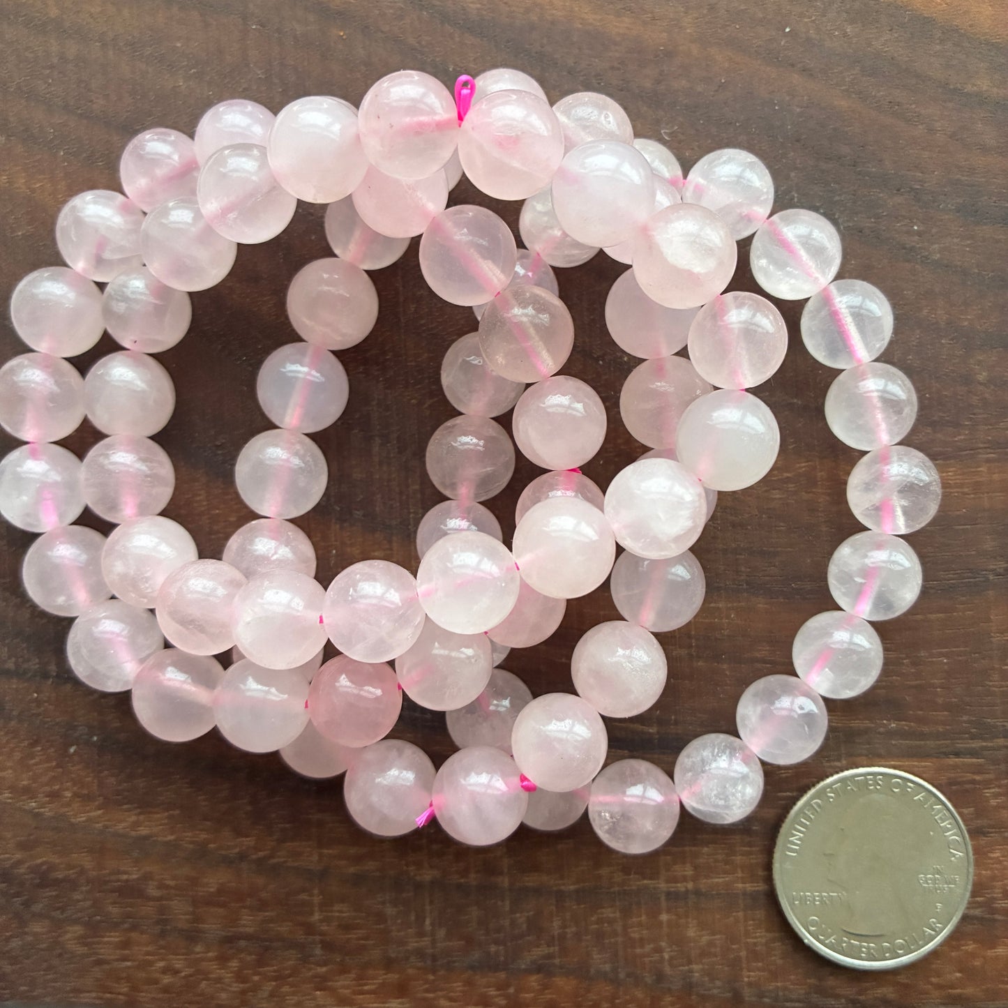 Rose Quartz 10mm Bead Bracelet