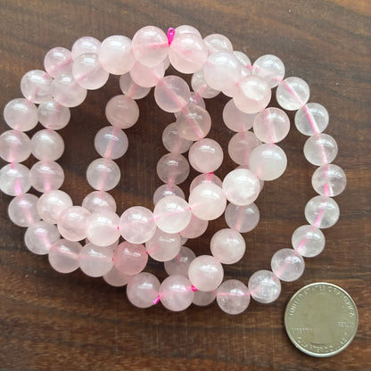 Rose Quartz 10mm Bead Bracelet