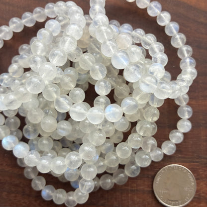 Rainbow Moonstone 7-8mm Bead Bracelet