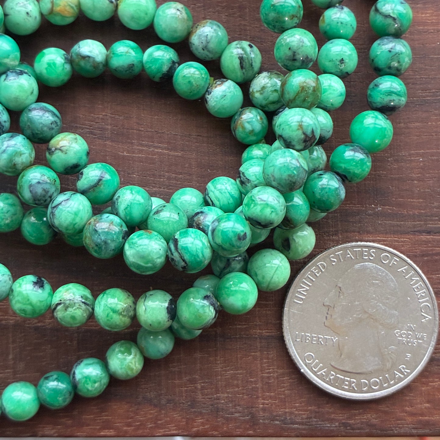 Variscite 6mm Bead Bracelet