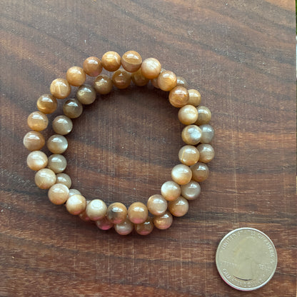 Chocolate Moonstone 7.5mm Bead Bracelet