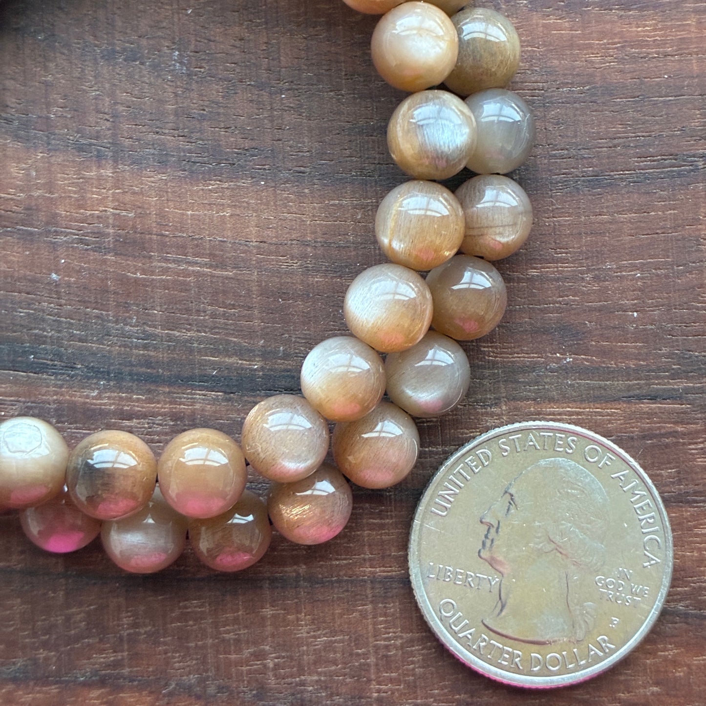 Chocolate Moonstone 7.5mm Bead Bracelet