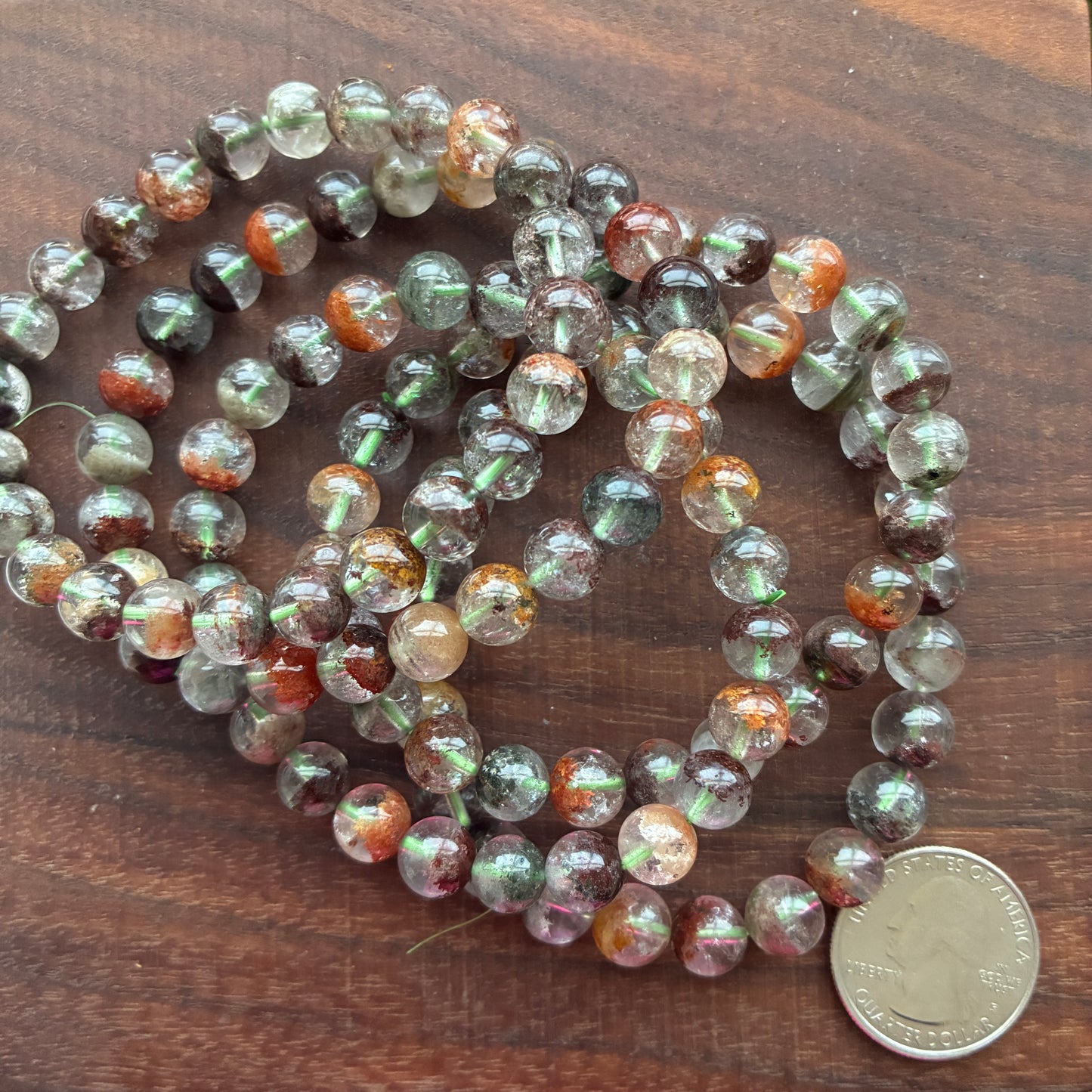 Garden Quartz 9mm Bead Bracelet