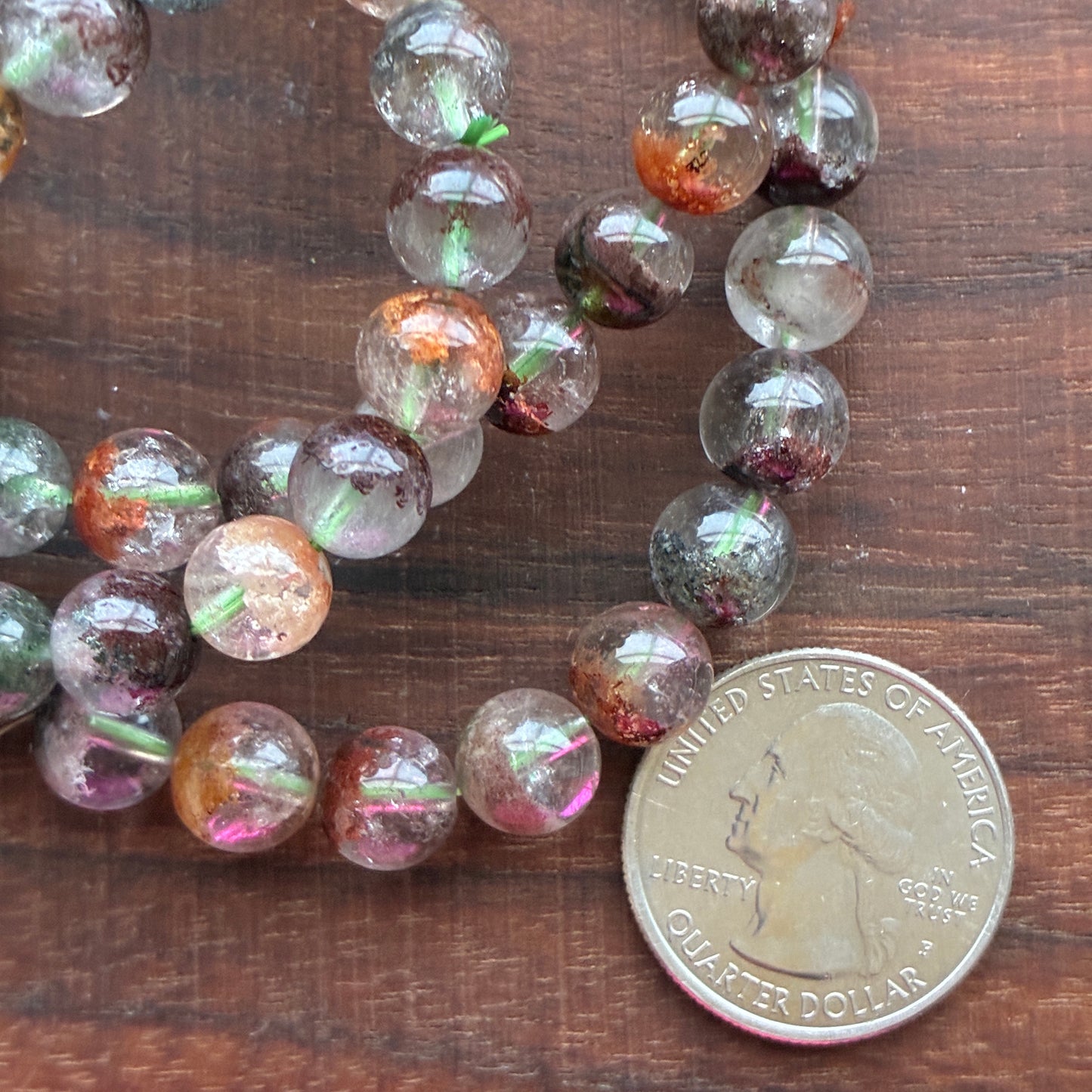 Garden Quartz 9mm Bead Bracelet