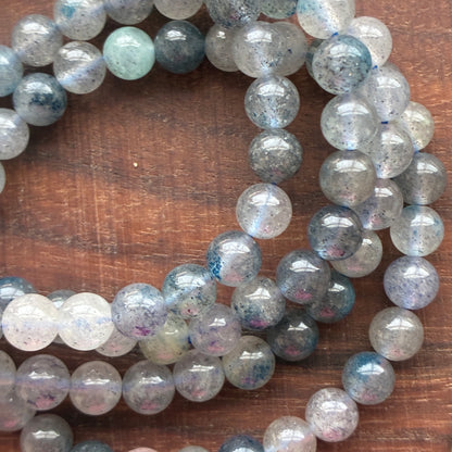 Blue Strawberry Quartz 7mm Bead Bracelet