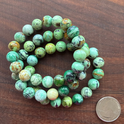 Variscite 11mm Bead Bracelet
