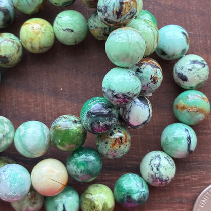 Variscite 11mm Bead Bracelet